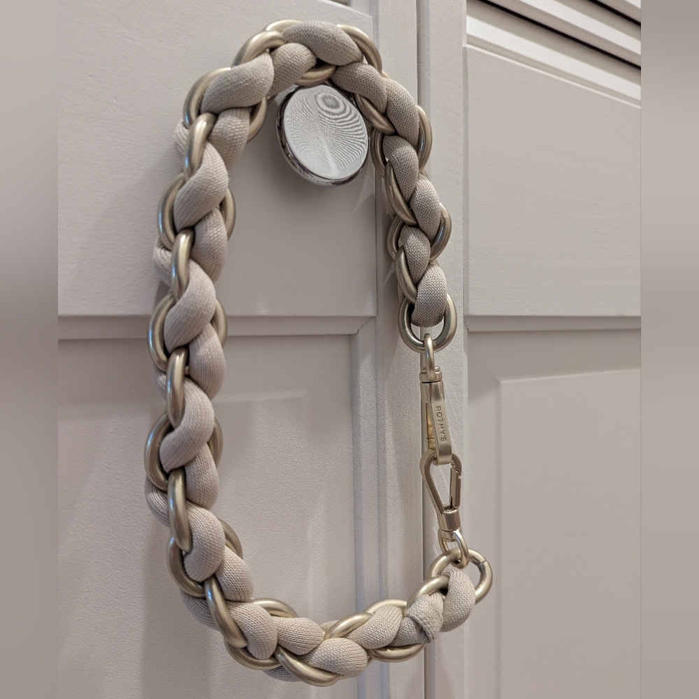 Rothy's Shoulder Strap Braided Chain White Cream Gold - Picture 5 of 5